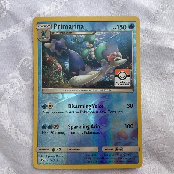 4 Different Pokémon Cards Reverse Foil with Pokémon League Sign - Picture 10 of 14